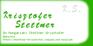 krisztofer stettner business card